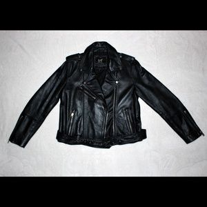 Zara TRF Genuine Leather Jacket Size L